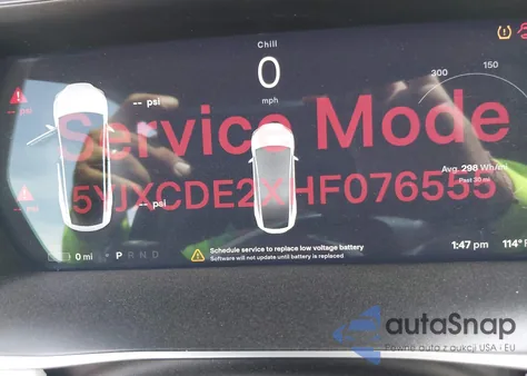 2017 Tesla Model X 100D/75D/90D из США, поврежденный, VIN 5YJXCDE2XHF076555